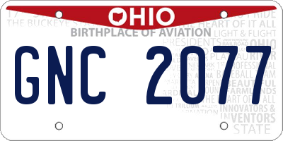 OH license plate GNC2077