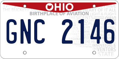 OH license plate GNC2146