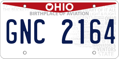 OH license plate GNC2164
