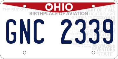 OH license plate GNC2339