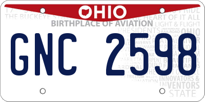OH license plate GNC2598