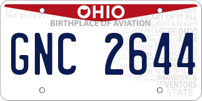OH license plate GNC2644
