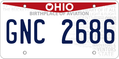 OH license plate GNC2686