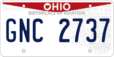 OH license plate GNC2737