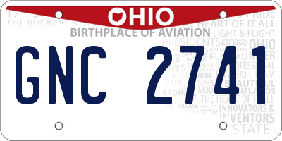 OH license plate GNC2741