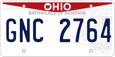 OH license plate GNC2764