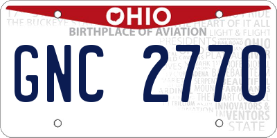 OH license plate GNC2770