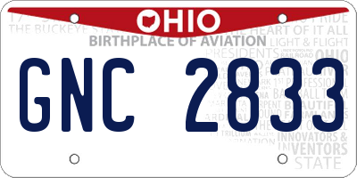 OH license plate GNC2833