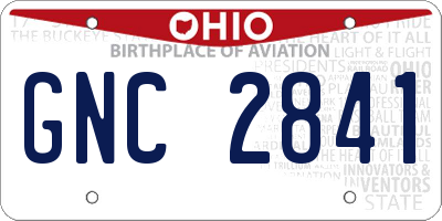 OH license plate GNC2841