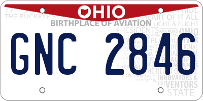 OH license plate GNC2846