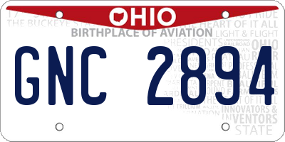 OH license plate GNC2894