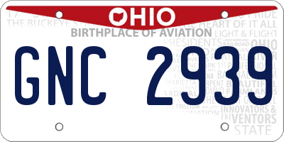 OH license plate GNC2939