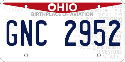 OH license plate GNC2952