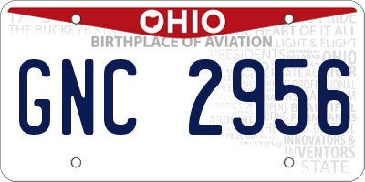 OH license plate GNC2956