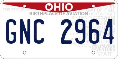 OH license plate GNC2964