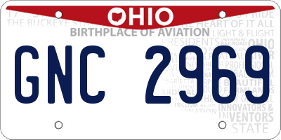 OH license plate GNC2969
