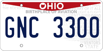 OH license plate GNC3300