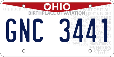 OH license plate GNC3441