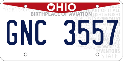 OH license plate GNC3557