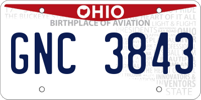 OH license plate GNC3843