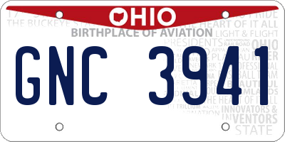 OH license plate GNC3941