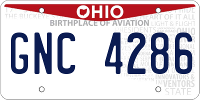 OH license plate GNC4286