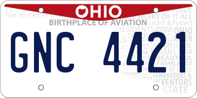 OH license plate GNC4421