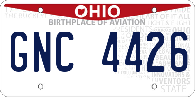 OH license plate GNC4426