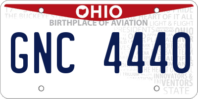 OH license plate GNC4440