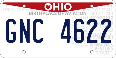 OH license plate GNC4622