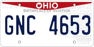 OH license plate GNC4653