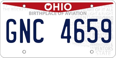 OH license plate GNC4659