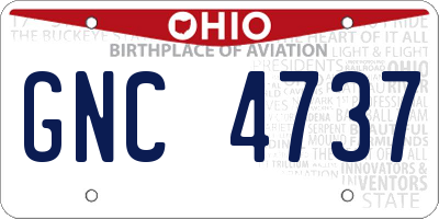 OH license plate GNC4737