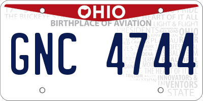 OH license plate GNC4744