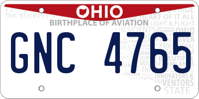OH license plate GNC4765