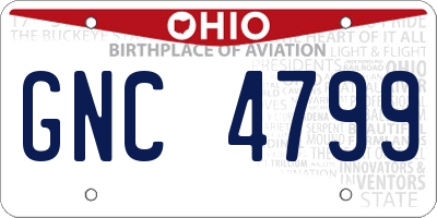 OH license plate GNC4799