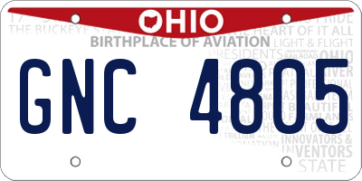 OH license plate GNC4805