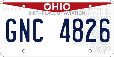 OH license plate GNC4826