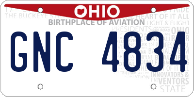 OH license plate GNC4834