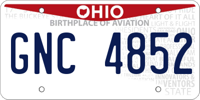 OH license plate GNC4852