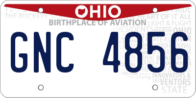 OH license plate GNC4856