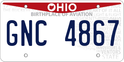 OH license plate GNC4867