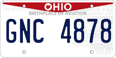 OH license plate GNC4878