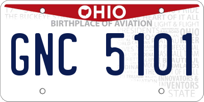 OH license plate GNC5101