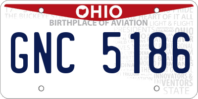 OH license plate GNC5186
