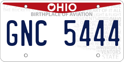 OH license plate GNC5444