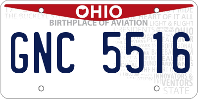OH license plate GNC5516
