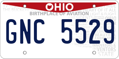 OH license plate GNC5529