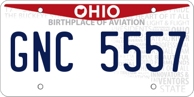 OH license plate GNC5557