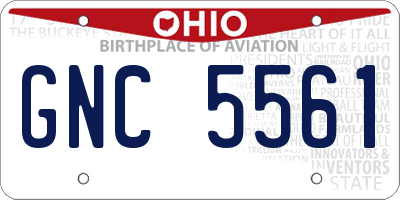 OH license plate GNC5561